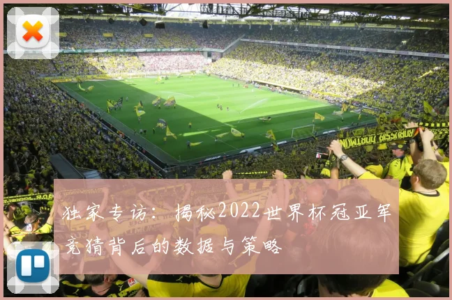 独家专访:揭秘2022世界杯冠亚军竞猜背后的数据与策略